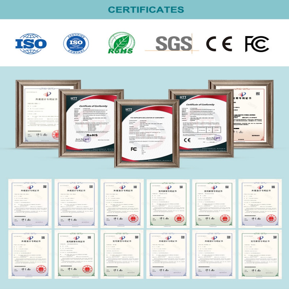 HVAC Waterless Oil Diffuser Certifications